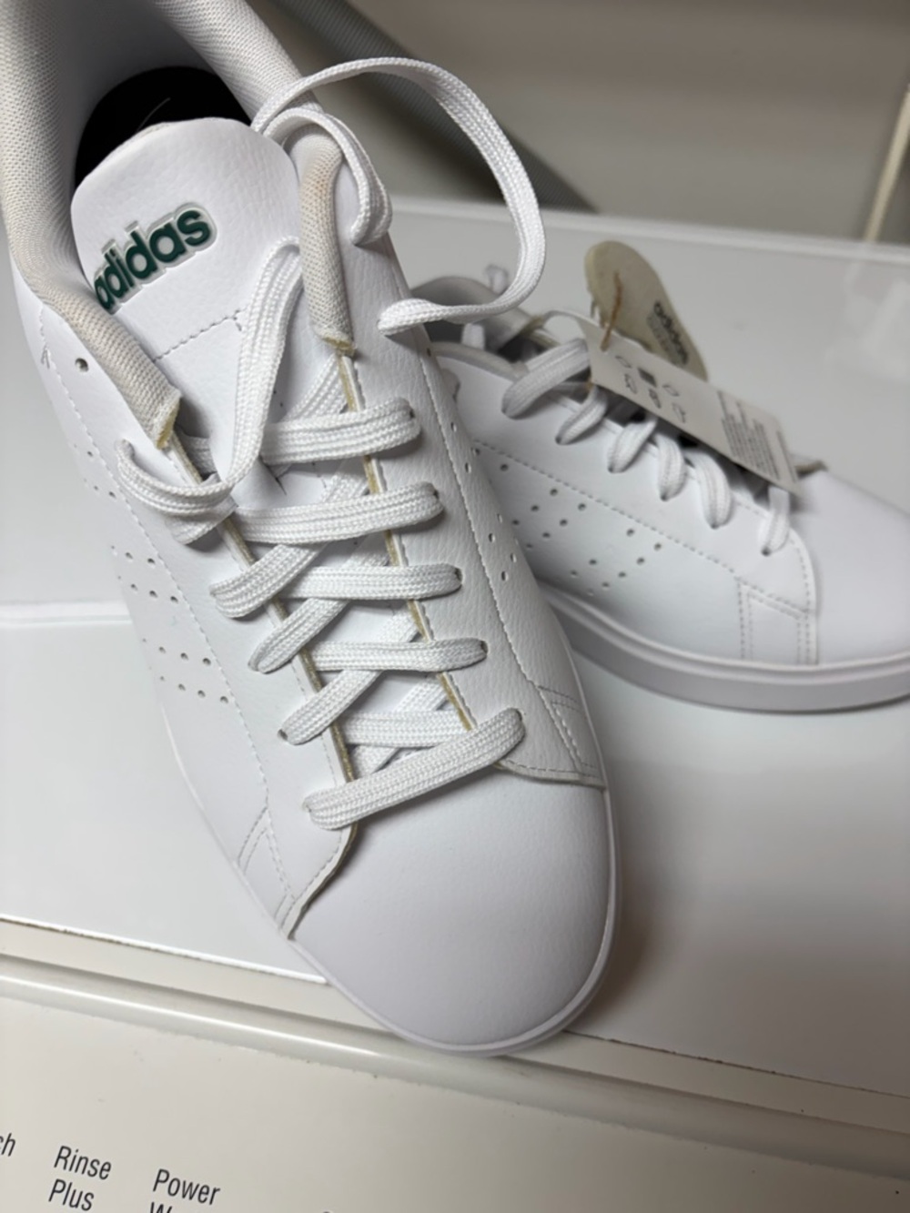 adidas White Low-Top Sneakers with black Accent - Picture 7 of 9